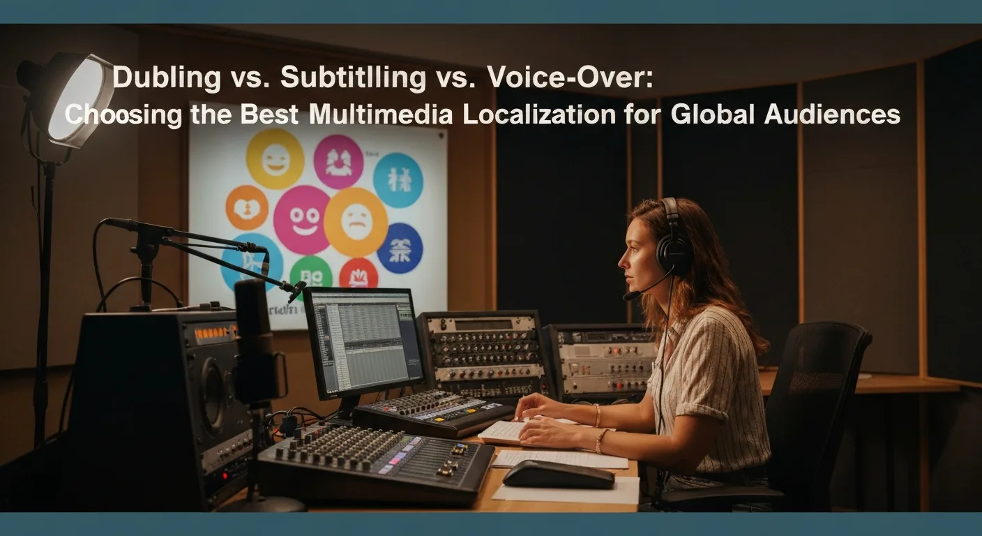 Dubbing vs. Subtitling vs. Voice-Over: Choosing the Best Multimedia Localization for Global Audiences