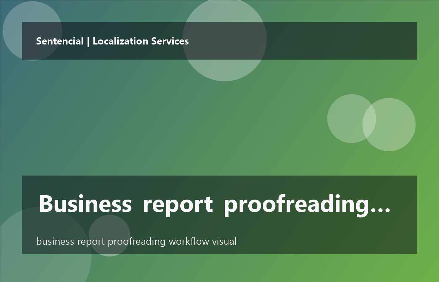 Business report proofreading for investor circulation