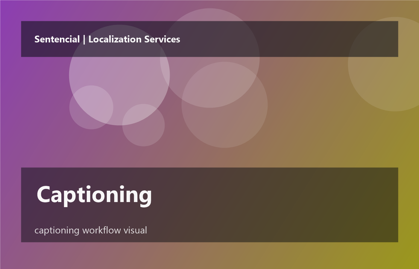 Captioning workflow at Sentencial