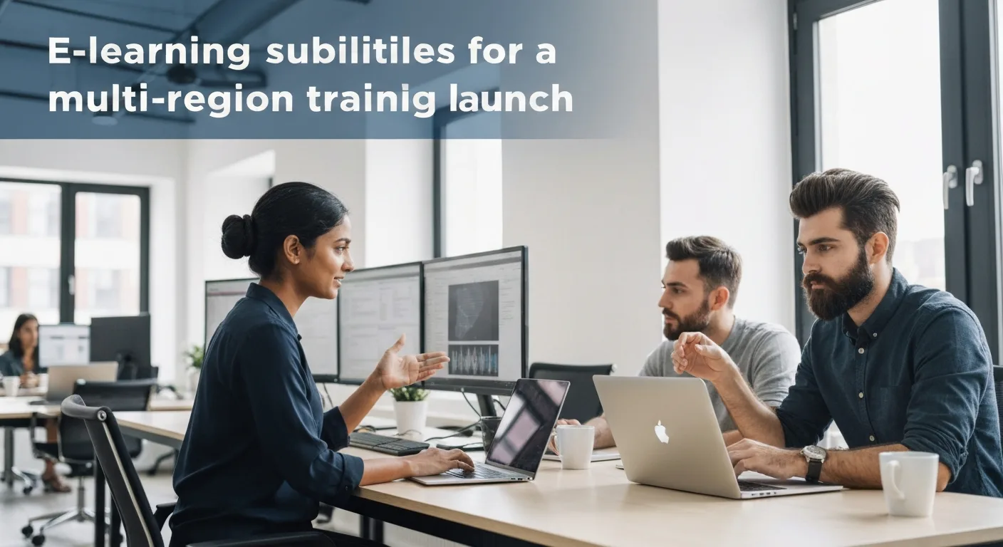 E-learning subtitles for a multi-region training launch