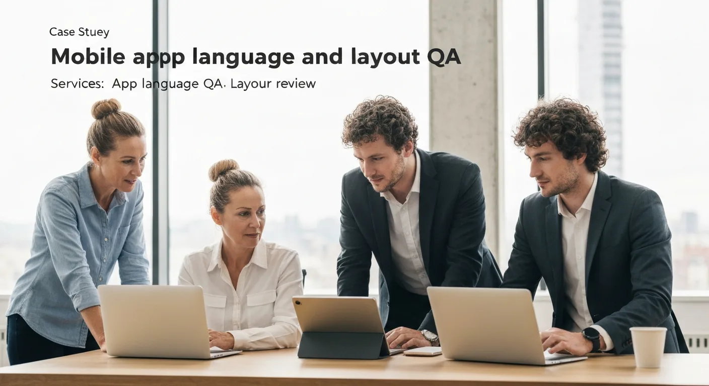 Mobile app language and layout QA