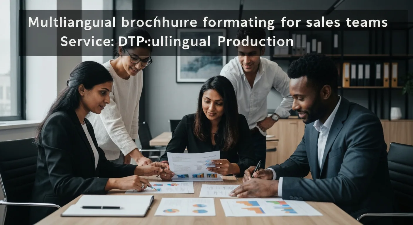 Multilingual brochure formatting for sales teams