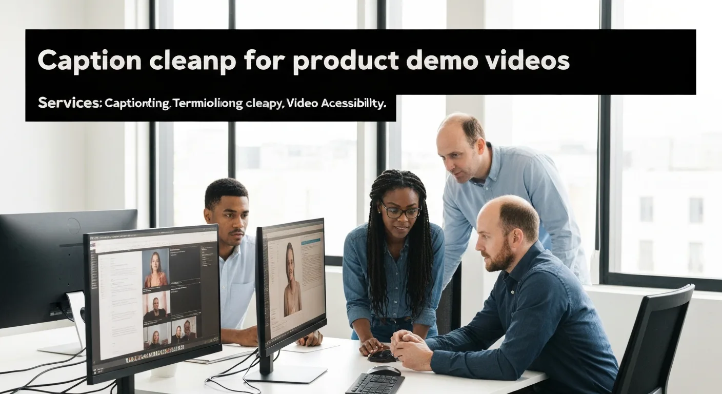 Caption cleanup for product demo videos