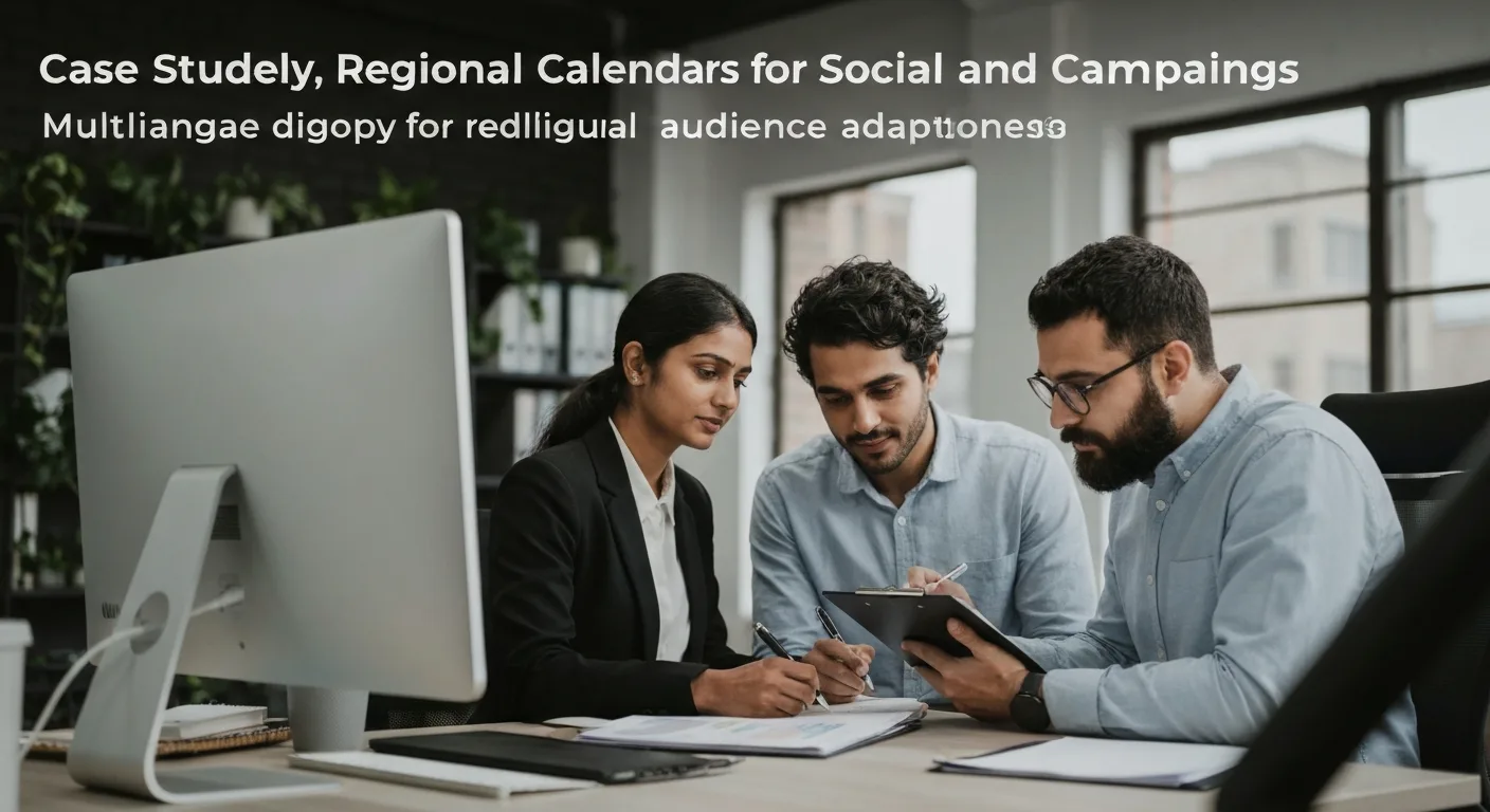 Regional content calendar for social and search campaigns