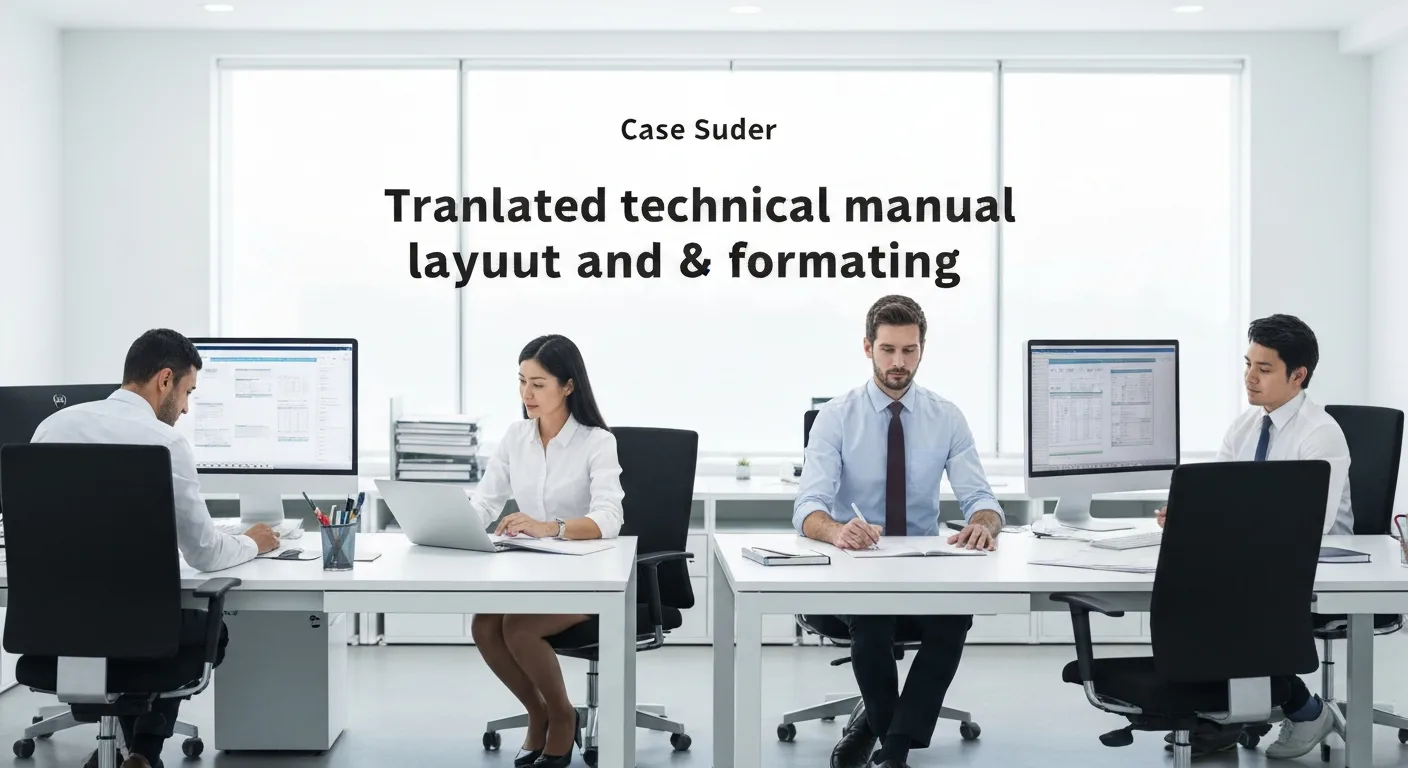 Translated technical manual layout and formatting