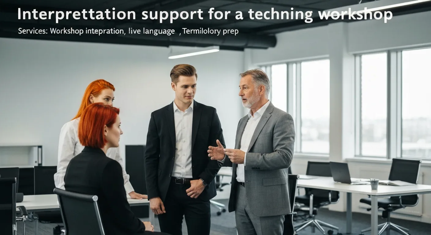 Interpretation support for a technical training workshop