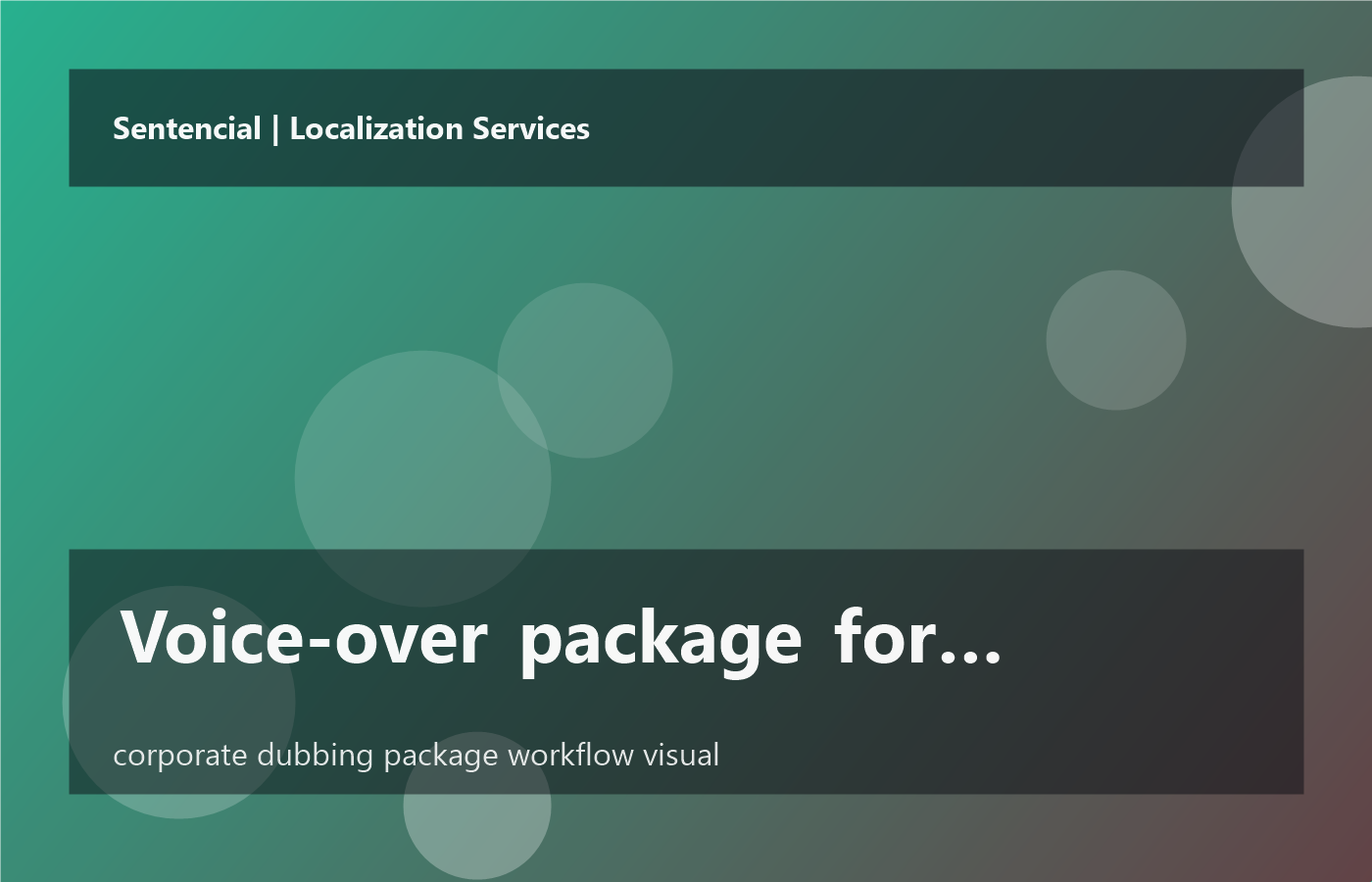 Voice-over package for corporate video distribution