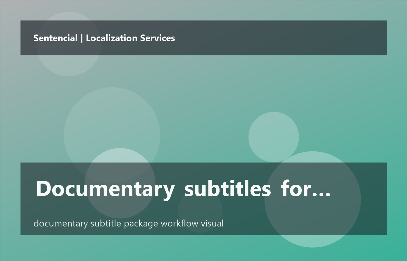 Documentary subtitles for festival and online release