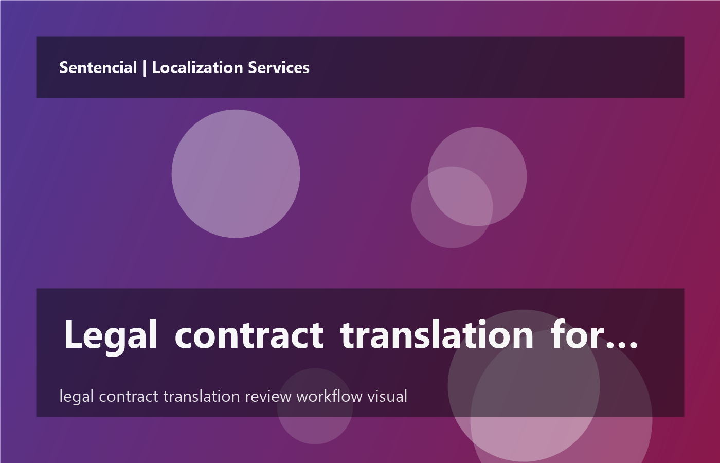 Legal contract translation for a regional supplier agreement