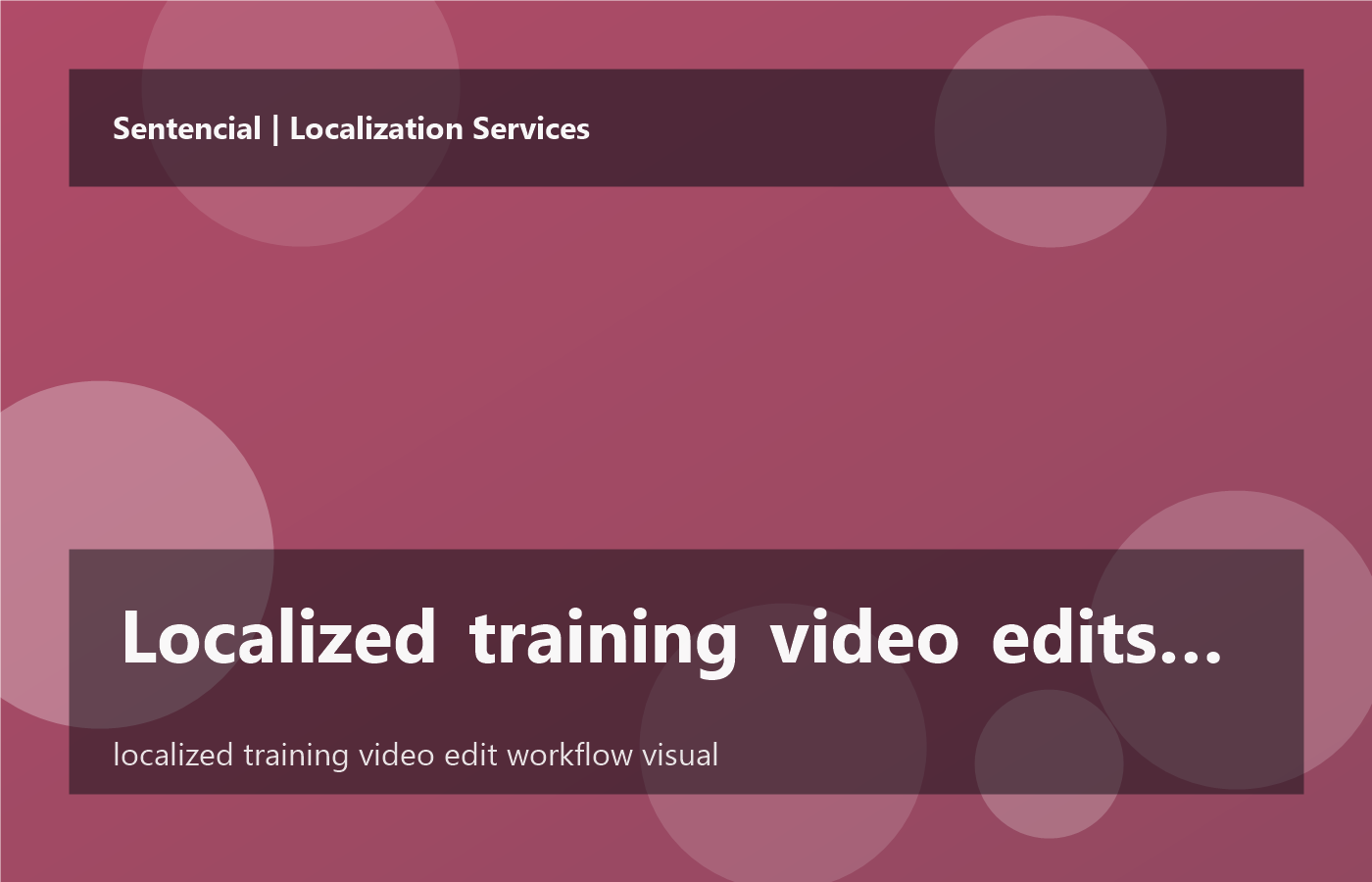 Localized training video edits for internal rollout