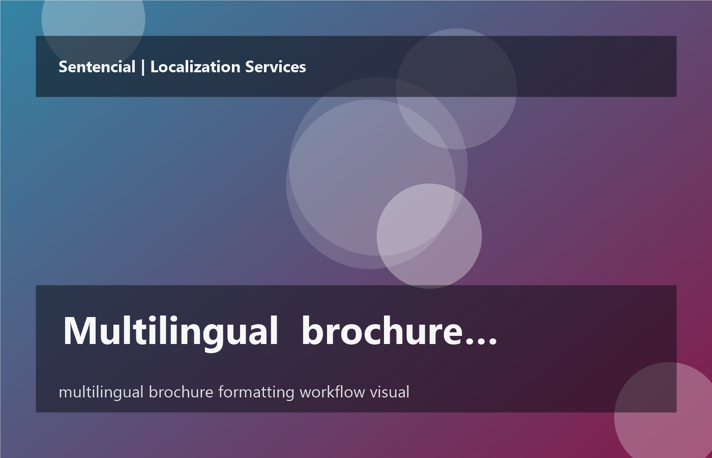 Multilingual brochure formatting for sales teams