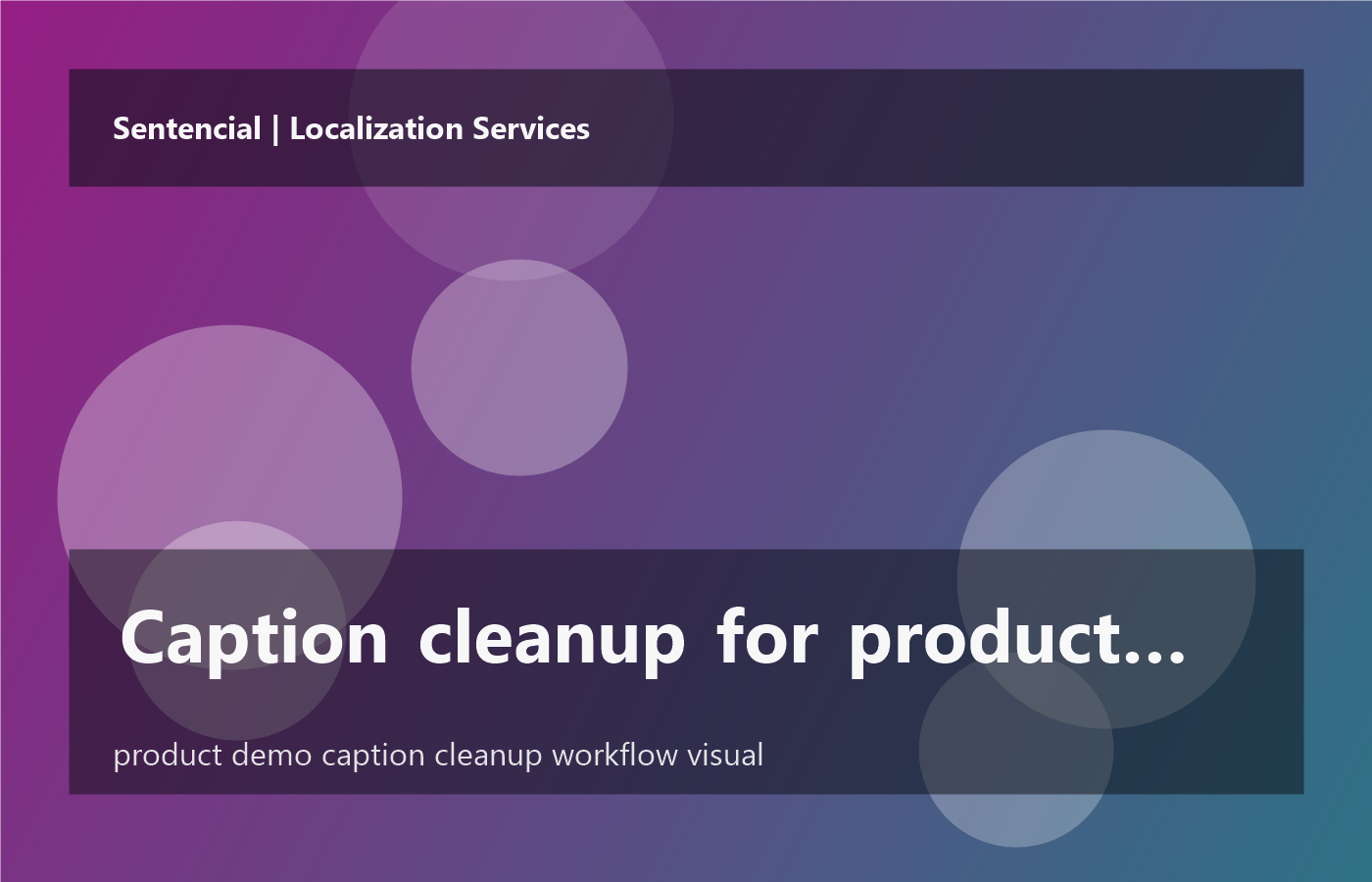 Caption cleanup for product demo videos