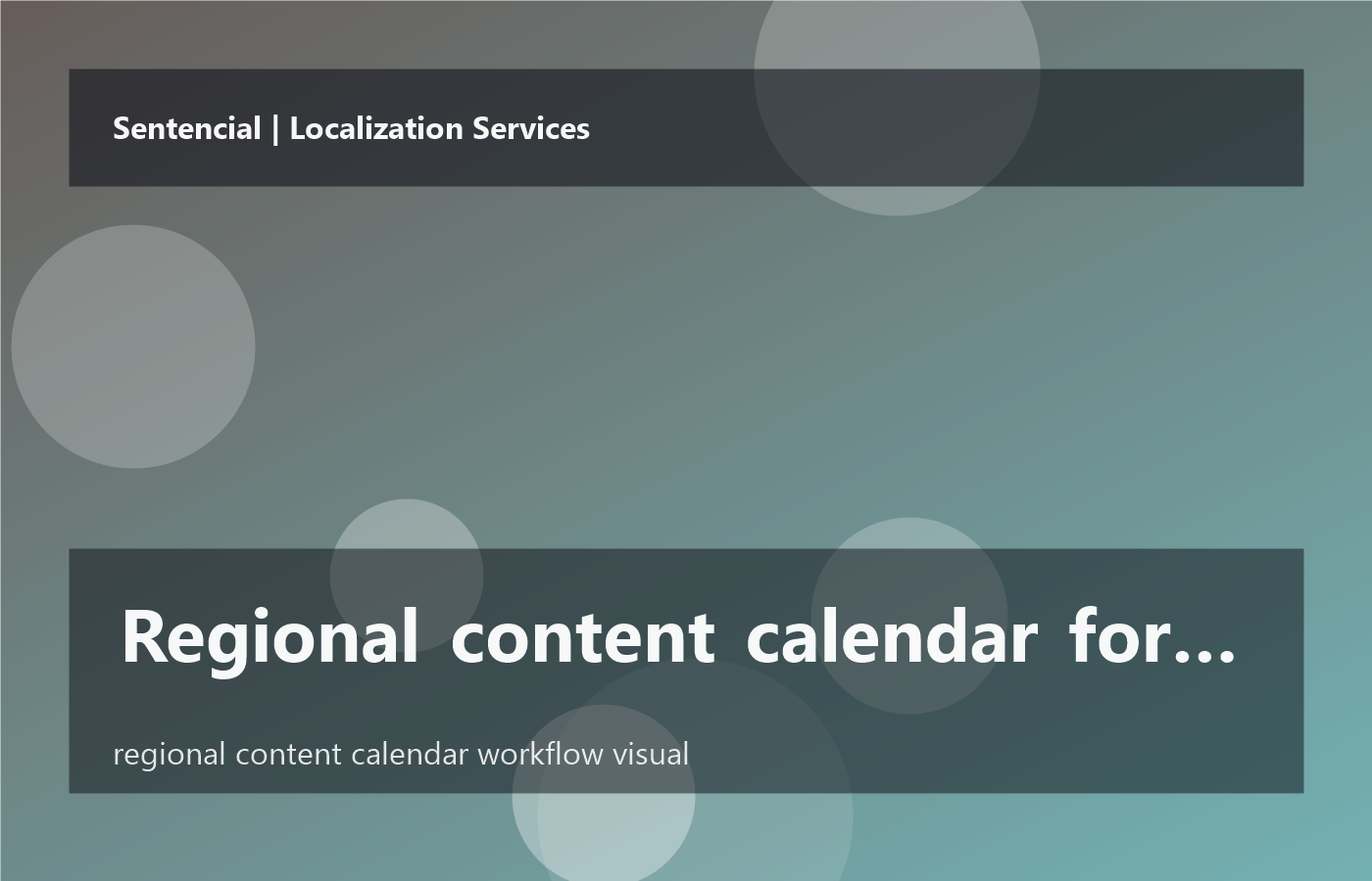 Regional content calendar for social and search campaigns
