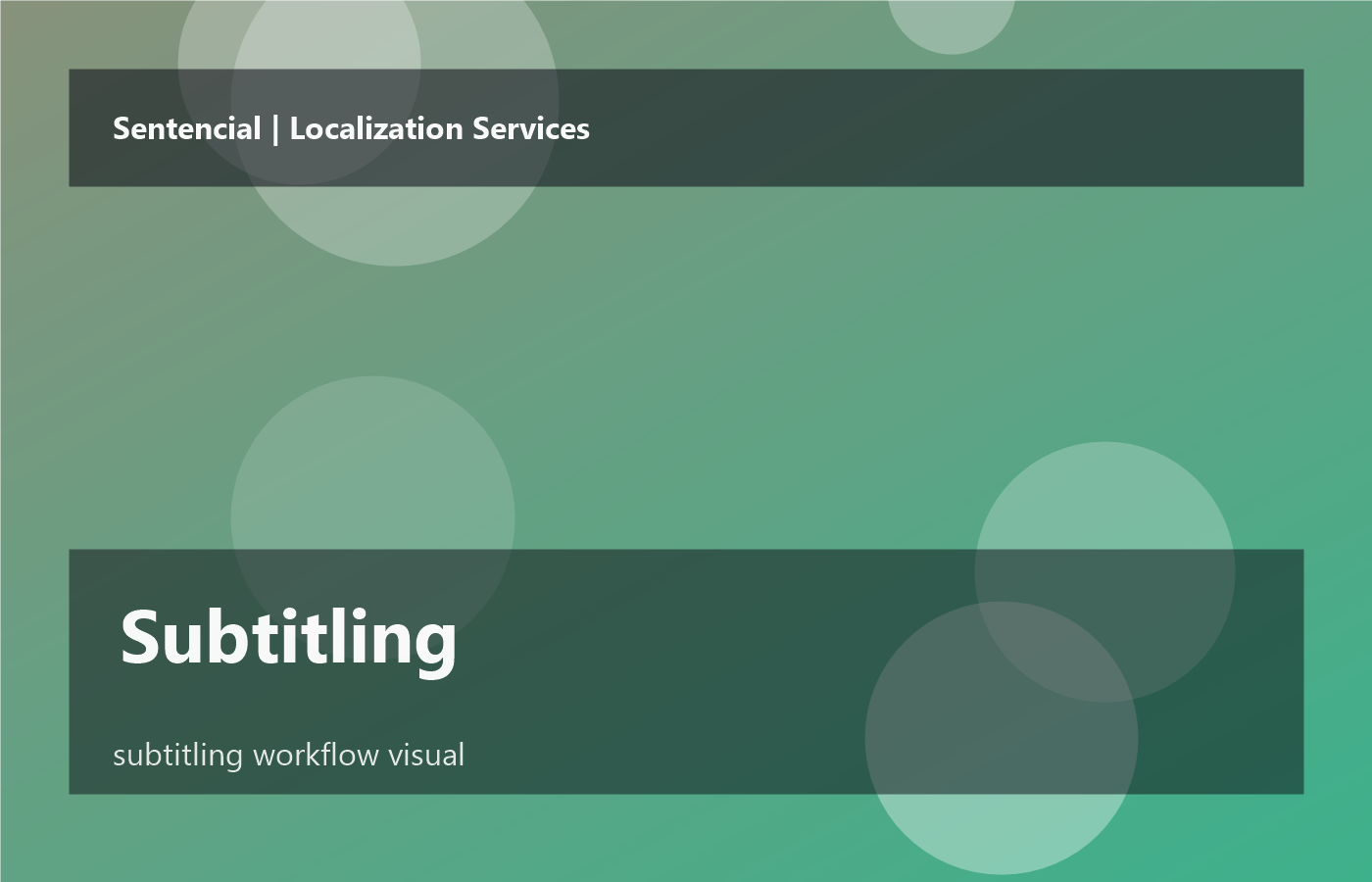 Subtitling workflow at Sentencial