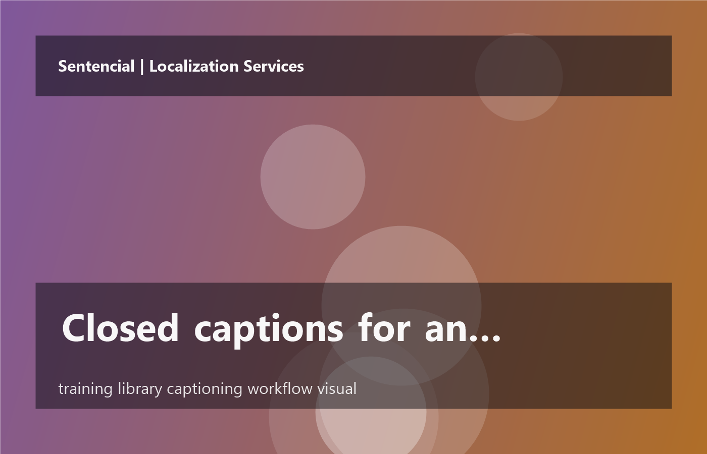 Closed captions for an internal training video library