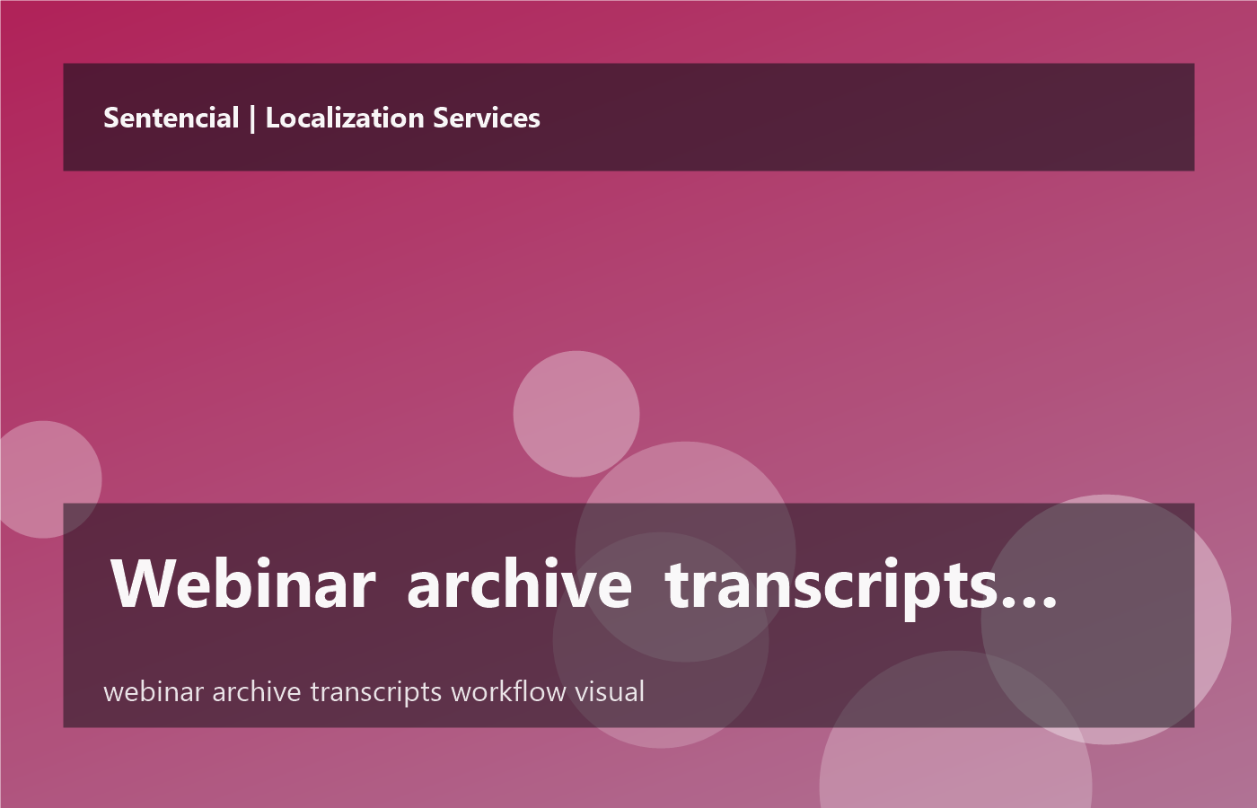 Webinar archive transcripts for searchable content